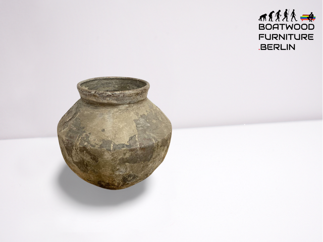 Boatwood by WMK # Wunderschöne antike Bodenvase / Wasserbehälter von der Insel Bali, ca. 100 Jahre alt, aus Terracotta mit Alterspatina # Vase Amphore Topf Gartenurne Dekoration Terrakotta-Vase Blumentopf Vintage