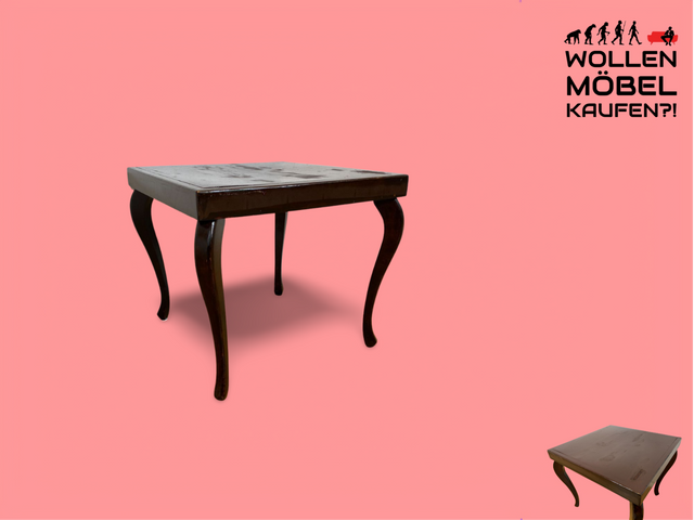 WMK Hübscher jedoch ziemlich abgerockter 1930er Jahre Couchtisch mit formschönen Füßen im Chippendale Stil # Wohnzimmertisch Beistelltisch Coffee Table Salontisch Vintage Art Deco # Versand möglich