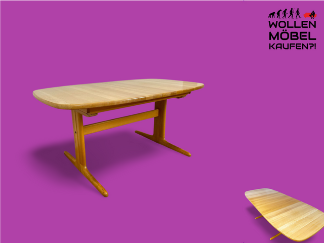 WMK Edler und hochwertiger skandinavischer Designer Esstisch von Skovby Møbelfabrik aus massiver Eiche , 2-fach ausziehbar # Tisch Küchentisch Ausziehtisch Holztisch Dining Table Danish Design Vintage