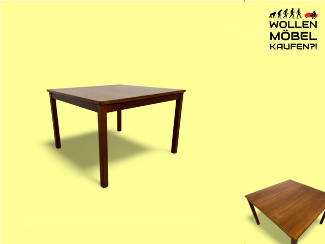 WMK Minimalistischer und gut erhaltener skandinavischer Wohnzimmertisch im Teakholz # Couchtisch Tisch Beistelltisch Coffee Table Danish Design Mid-Century Vintage # Lieferung möglich