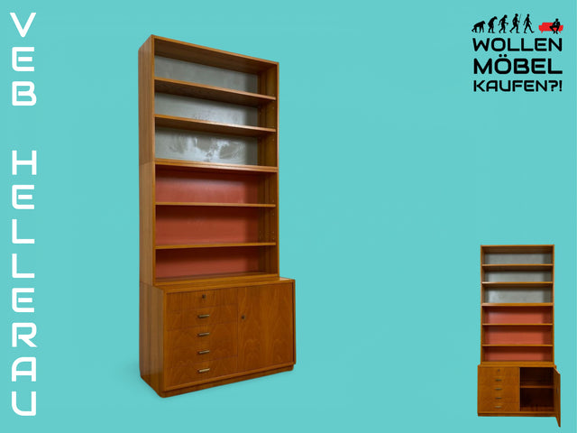 WMK # Stilvolles & geräumiges 1960er Jahre Designer Highboard von Bruno Knoblauch für VEB Hellerau # Wohnzimmerschrank Bücherregal Regal Highboard Regalwand Kommode Schrank Mid-Century Vintage DDR