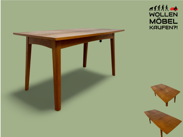 WMK I Schöner und gut erhaltener Mid-Century Multifunktionstisch, auszieh- und höhenverstellbar I Tisch Esstisch Couchtisch Holztisch Ausziehtisch Dining Table Vintage DDR Berlin Brandenburg Dortmund