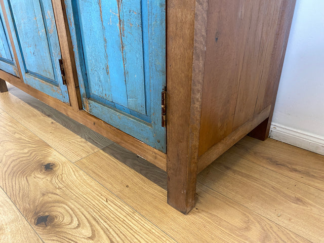 Boatwood by WMK # Einzigartiger Schrank aus altem Bootsholz, ein handgefertigtes Unikat aus massivem Teakholz # Sideboard Anrichte Wäscheschrank Küchenschrank Kommode Schuhschrank Flurschrank Lamellen