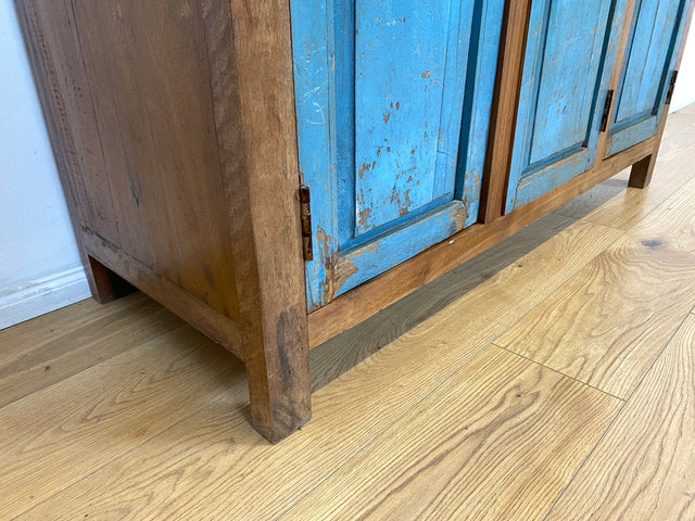 Boatwood by WMK # Einzigartiger Schrank aus altem Bootsholz, ein handgefertigtes Unikat aus massivem Teakholz # Sideboard Anrichte Wäscheschrank Küchenschrank Kommode Schuhschrank Flurschrank Lamellen