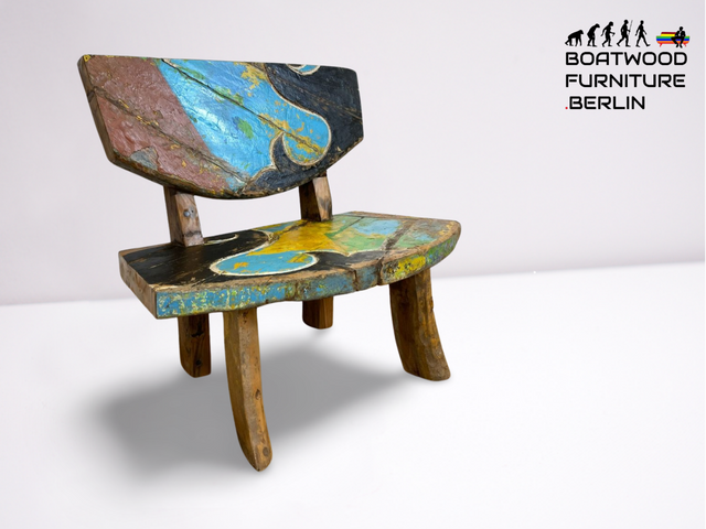 Boatwood by WMK # Einzigartige Sitzbank aus altem Bootsholz, ein handgefertigtes Unikat aus massivem Teakholz, Outdoor geeignet # Bank Holzbank Küchenbank Gartenbank Bench Gartenmöbel Balkonmöbel Teak