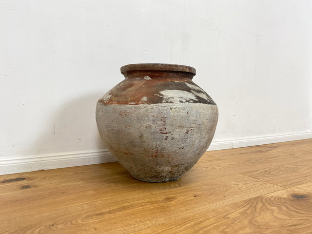 Boatwood by WMK # Sehr schöne antike Bodenvase / Wasserbehälter von der Insel Bali, ca. 100 Jahre alt, aus Terracotta mit Alterspatina # Vase Amphore Topf Dekoration Gartenurne Terrakotta-Vase Blumentopf Vintage