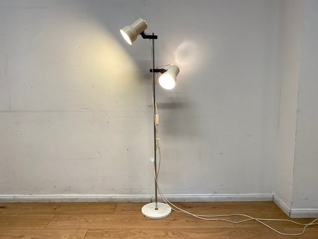Skandinavische Space Age Stehlampe von Nordlux in Weiß mit zwei verstellbaren Leuchten I Stehleuchte Lampe Leselampe Licht Pop Art Retro Vintage Mid-Century 60er 70er I