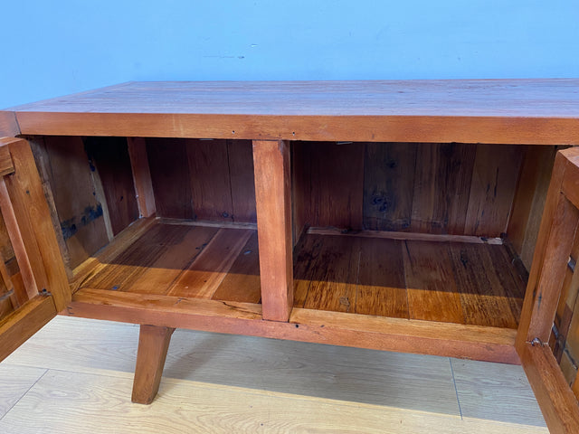 Boatwood by WMK # Detailreiches 150cm langes Sideboard aus altem Bootsholz, ein handgefertigtes Unikat aus massivem Teakholz # Kommode Lowboard TV-Lowboard TV-Board TV-Bank Anrichte Bootsmöbel Berlin