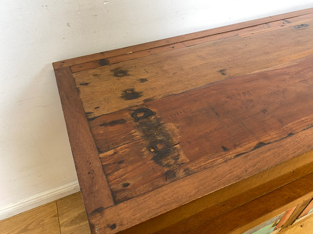 Boatwood by WMK I Handgefertigtes 150cm langes TV-Lowboard aus altem Bootsholz I nachhaltiges Unikat aus massivem Teakholz I Sideboard Kommode Bank Board Anrichte Bootsmöbel Rostock Bayern Düsseldorf