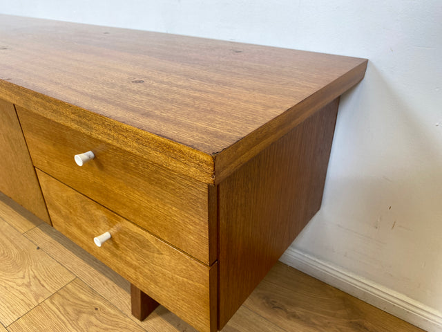 WMK I Schönes 160cm langes Mid-Century Lowboard mit Schubladen und hübschen Originalgriffen I Sideboard Kommode Anrichte Fernsehkommode TV Bank Vintage Möbel Retro 60er 70er Berlin Hamburg Regensburg