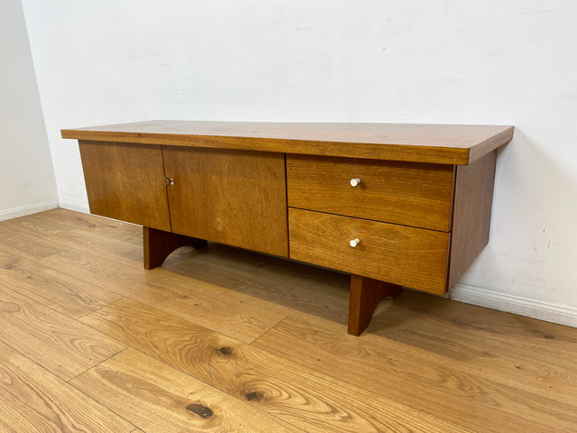 WMK I Schönes 160cm langes Mid-Century Lowboard mit Schubladen und hübschen Originalgriffen I Sideboard Kommode Anrichte Fernsehkommode TV Bank Vintage Möbel Retro 60er 70er Berlin Hamburg Regensburg