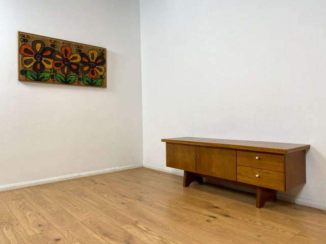 WMK I Schönes 160cm langes Mid-Century Lowboard mit Schubladen und hübschen Originalgriffen I Sideboard Kommode Anrichte Fernsehkommode TV Bank Vintage Möbel Retro 60er 70er Berlin Hamburg Regensburg