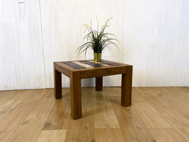 Boatwood by WMK # Schöner und sehr robuster Couchtisch aus altem Bootsholz, ein handgefertigtes Unikat aus massivem Teakholz # Wohnzimmertisch Tisch Coffee Table Beistelltisch Bootsmöbel Blumentisch