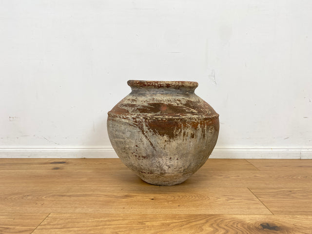 Boatwood by WMK # Sehr schöne antike Bodenvase / Wasserbehälter von der Insel Bali, ca. 100 Jahre alt, aus Terracotta mit Alterspatina # Vase Amphore Gartenurne Topf Dekoration Terrakotta-Vase Blumentopf Vintage