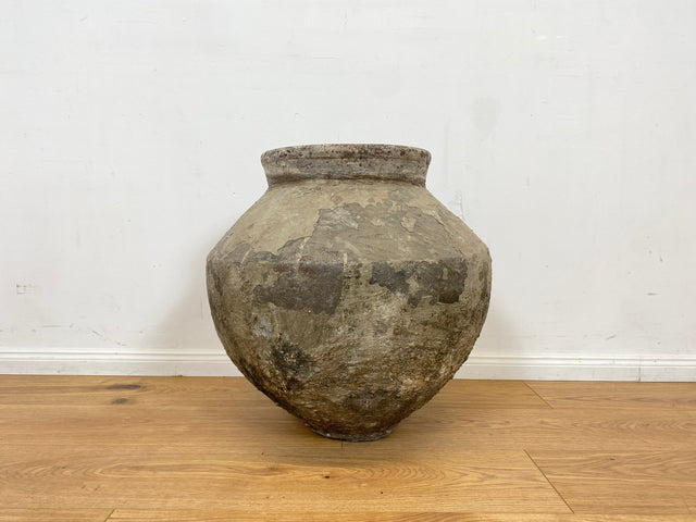 Boatwood by WMK # Wunderschöne antike Bodenvase / Wasserbehälter von der Insel Bali, ca. 100 Jahre alt, aus Terracotta mit Alterspatina # Vase Amphore Topf Gartenurne Dekoration Terrakotta-Vase Blumentopf Vintage