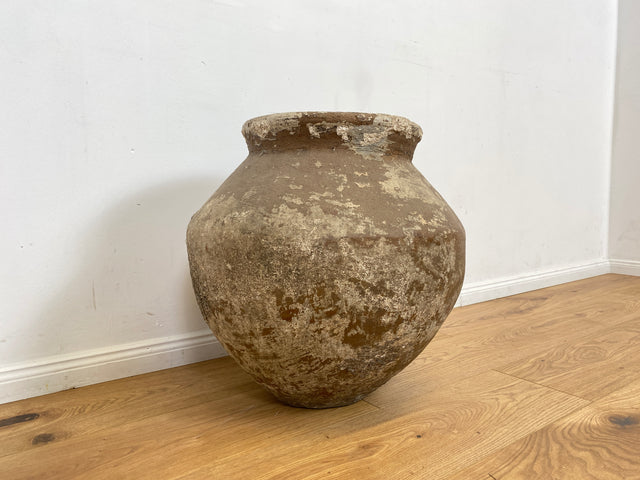 Boatwood by WMK # Sehr schöne antike Bodenvase / Wasserbehälter von der Insel Bali, ca. 100 Jahre alt, aus Terracotta mit Alterspatina # Vase Amphore Topf Gartenurne Dekoration Terrakotta-Vase Blumentopf Vintage