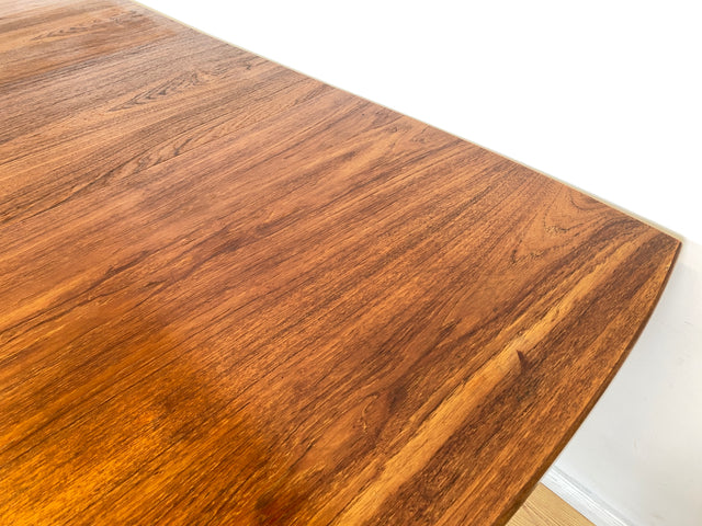 WMK # Stilvoller und 2-fach ausziehbarer skandinavischer Mid-Century Designertisch Roseto by Svante Skogh for Abra, in Teakholz # Tisch Esstisch Dining Table Holztisch Danish Design Vintage Teak 60er