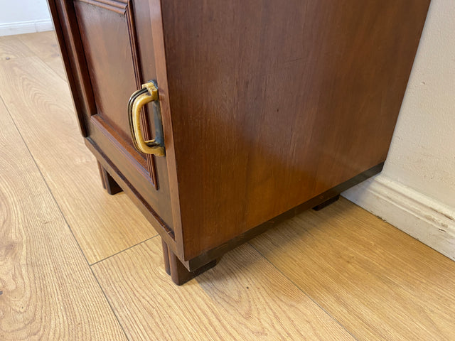 WMK I 1/2 Sehr schöner 30 Jahre Art Deco Nachttisch aus vollem Holz mit Schublade & Originalgriffen I Nachtkommode Nachtschrank Nachtschränkchen Night Stand Kommode Antik Vintage Berlin Bayern Leipzig