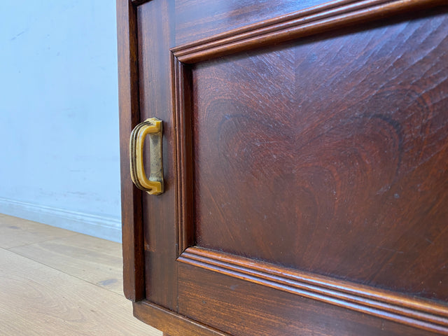 WMK I 1/2 Sehr schöner 30 Jahre Art Deco Nachttisch aus vollem Holz mit Schublade & Originalgriffen I Nachtkommode Nachtschrank Nachtschränkchen Night Stand Kommode Antik Vintage Berlin Bayern Leipzig