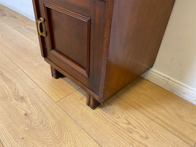 WMK I 1/2 Sehr schöner 30 Jahre Art Deco Nachttisch aus vollem Holz mit Schublade & Originalgriffen I Nachtkommode Nachtschrank Nachtschränkchen Night Stand Kommode Antik Vintage Berlin Bayern Leipzig