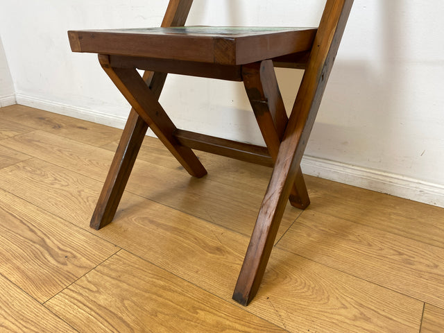 Boatwood by WMK # 4er Set besonderer Klappstühle aus altem Bootsholz I handgefertigte Unikate in original Farben I Stühle Küchenstuhle Holzstühle Campingstühle Balkonstühle Gartenstühle Berlin Bremen