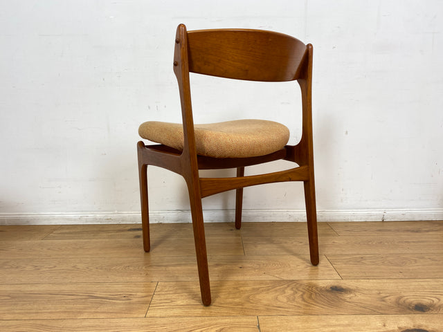 WMK I 4er Set skandinavischer Designer Stühle Model 49 von Erik Buck für O.D. Møbler I Teakholz I Esszimmerstühle Küchenstühle Chairs Danish Design Mid-Century Vintage Teak I Berlin Stuttgart Dresden