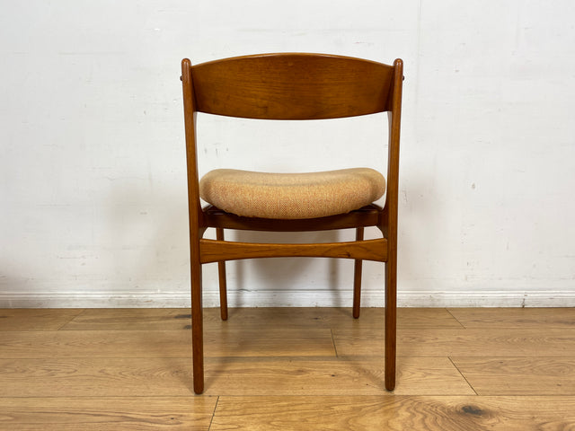 WMK I 4er Set skandinavischer Designer Stühle Model 49 von Erik Buck für O.D. Møbler I Teakholz I Esszimmerstühle Küchenstühle Chairs Danish Design Mid-Century Vintage Teak I Berlin Stuttgart Dresden