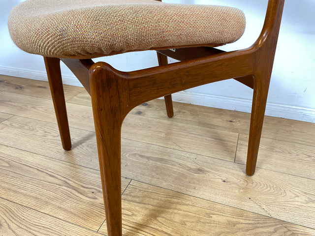 WMK I 4er Set skandinavischer Designer Stühle Model 49 von Erik Buck für O.D. Møbler I Teakholz I Esszimmerstühle Küchenstühle Chairs Danish Design Mid-Century Vintage Teak I Berlin Stuttgart Dresden