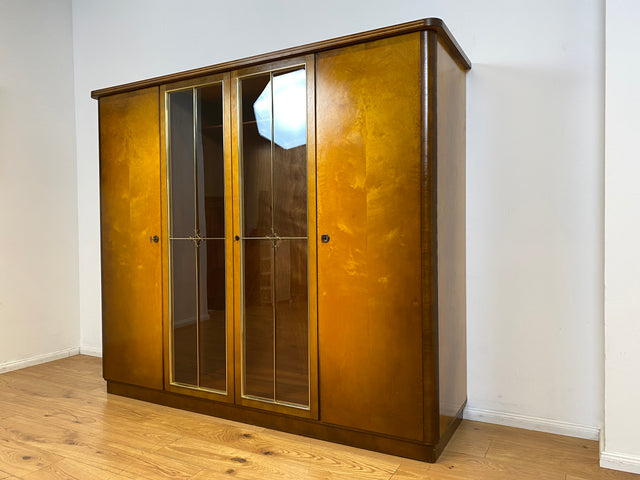 WMK I Versand 85€ I Formschöner und sehr gut erhaltener 50er Jahre Kleiderschrank mit Glastüren I Schrank Wardrobe Schlafzimmer Wäsche Mid-Century Rockabilly Vintage 60er Berlin Leipzig Dortmund