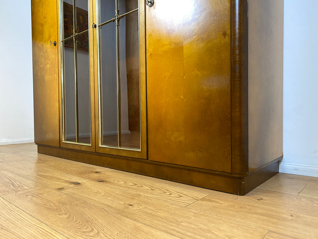 WMK I Versand 85€ I Formschöner und sehr gut erhaltener 50er Jahre Kleiderschrank mit Glastüren I Schrank Wardrobe Schlafzimmer Wäsche Mid-Century Rockabilly Vintage 60er Berlin Leipzig Dortmund