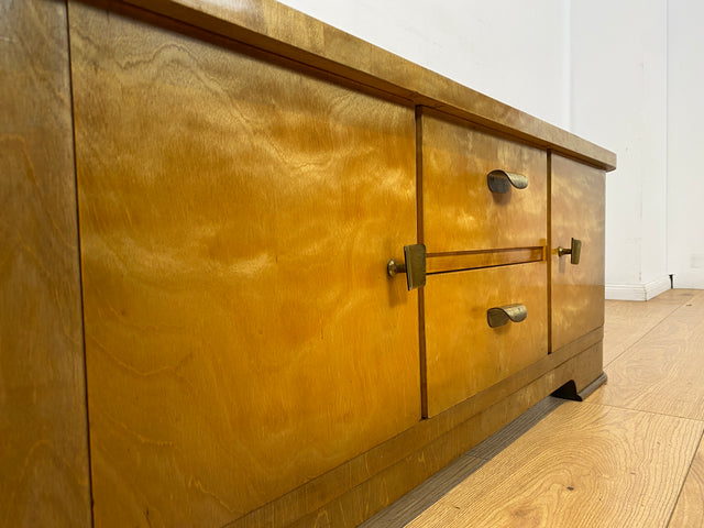 WMK I Formschönes 50er Jahre Lowboard mit Schubladen und Messingbeschlägen I Sideboard Kommode Wäschekommode TV Bank Fernsehkommode Rockabilly Mid-Century Vintage 50er 60er Berlin Düsseldorf Hamburg