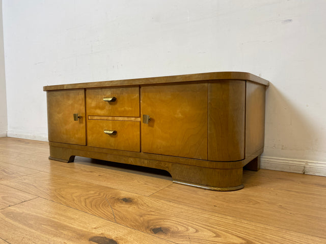 WMK I Formschönes 50er Jahre Lowboard mit Schubladen und Messingbeschlägen I Sideboard Kommode Wäschekommode TV Bank Fernsehkommode Rockabilly Mid-Century Vintage 50er 60er Berlin Düsseldorf Hamburg