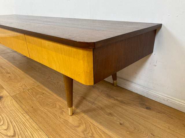 WMK I Schönes langes 50er Jahre Lowboard mit Schubladen und konischen Füßen I Sideboard TV-Lowboard TV Board Bank Fernsehbank Kommode Rack Rockabilly Vintage Mid-Century 60er I Berlin Leipzig München