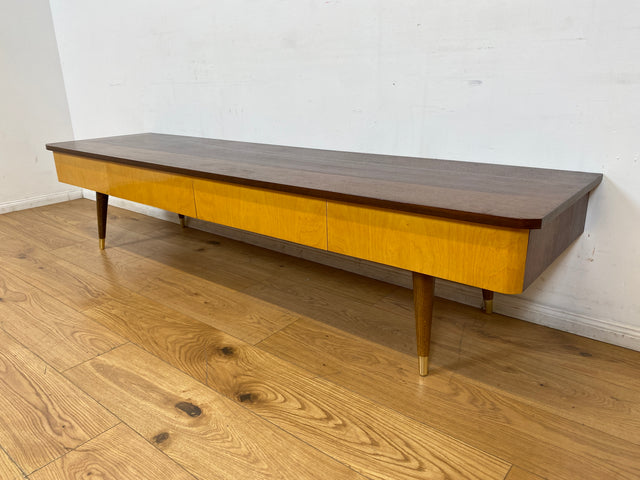 WMK I Schönes langes 50er Jahre Lowboard mit Schubladen und konischen Füßen I Sideboard TV-Lowboard TV Board Bank Fernsehbank Kommode Rack Rockabilly Vintage Mid-Century 60er I Berlin Leipzig München