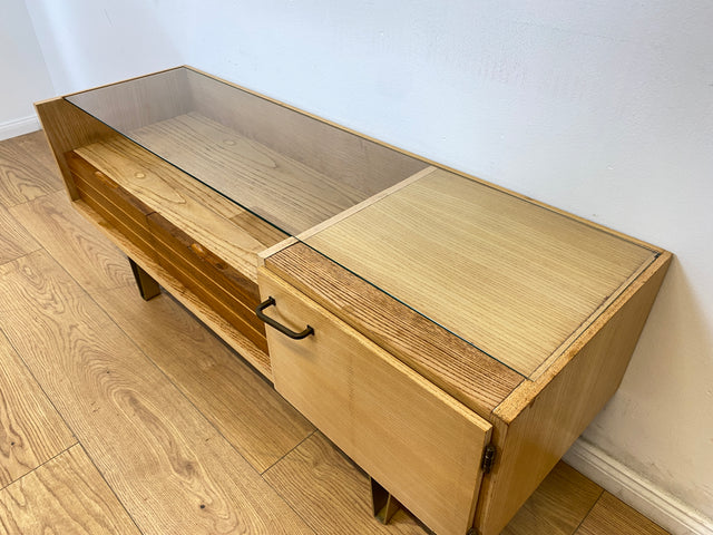 WMK # Seltene 50er Jahre Schminkkommode mit Schubladen und formschönem Wandspiegel # Frisierkommode Schminktisch Wäschekommode Spiegel Schlafzimmer Kommode Rockabilly Mid-Century 60er Design Vintage