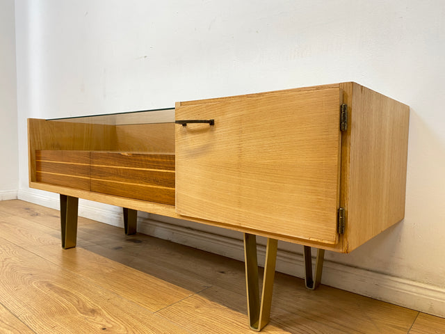 WMK # Seltene 50er Jahre Schminkkommode mit Schubladen und formschönem Wandspiegel # Frisierkommode Schminktisch Wäschekommode Spiegel Schlafzimmer Kommode Rockabilly Mid-Century 60er Design Vintage