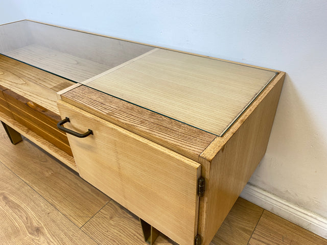 WMK # Seltene 50er Jahre Schminkkommode mit Schubladen und formschönem Wandspiegel # Frisierkommode Schminktisch Wäschekommode Spiegel Schlafzimmer Kommode Rockabilly Mid-Century 60er Design Vintage