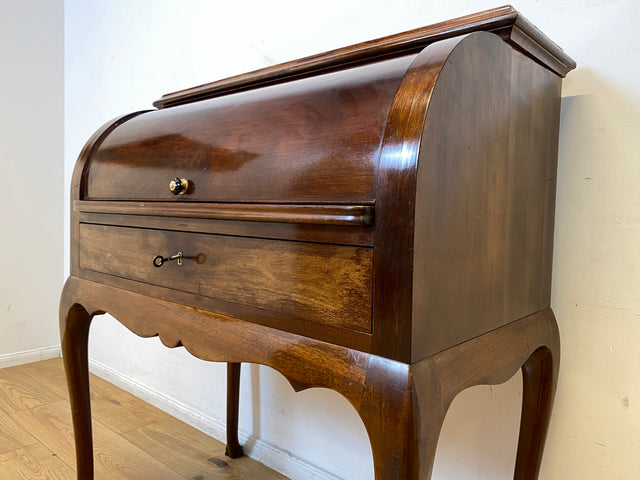 WMK I Eleganter 50er Jahre Sekretär mit ausziehbarer Schreibplatte I Schreibkommode Schreibtisch Schminkkommode Frisierkommode Schreibschrank Chippendale Vintage Mid-Century I Berlin München Frankfurt