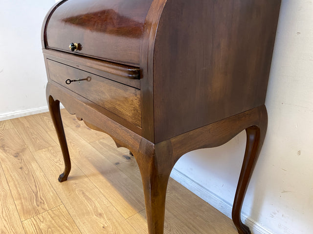 WMK I Eleganter 50er Jahre Sekretär mit ausziehbarer Schreibplatte I Schreibkommode Schreibtisch Schminkkommode Frisierkommode Schreibschrank Chippendale Vintage Mid-Century I Berlin München Frankfurt