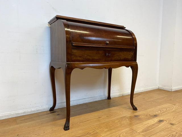 WMK I Eleganter 50er Jahre Sekretär mit ausziehbarer Schreibplatte I Schreibkommode Schreibtisch Schminkkommode Frisierkommode Schreibschrank Chippendale Vintage Mid-Century I Berlin München Frankfurt