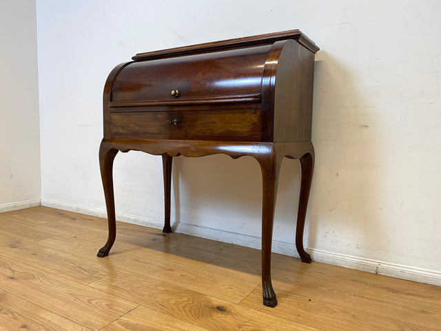 WMK I Eleganter 50er Jahre Sekretär mit ausziehbarer Schreibplatte I Schreibkommode Schreibtisch Schminkkommode Frisierkommode Schreibschrank Chippendale Vintage Mid-Century I Berlin München Frankfurt