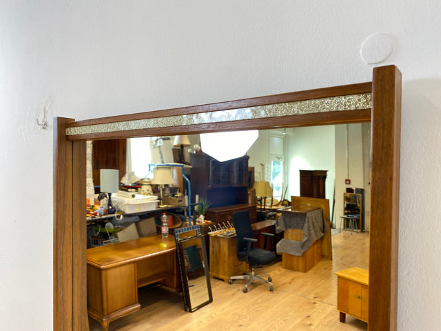WMK # Besonders schöner & sehr gut erhaltener 57x116 großer skandinavischer 60er Jahre Wandspiegel aus Teakholz # Spiegel Mirror Garderobe Holzrahmen Vintage Teak Danish Design 70er # Versand möglich