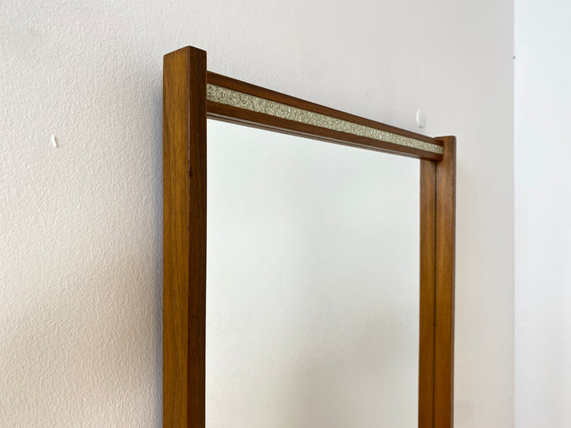 WMK # Besonders schöner & sehr gut erhaltener 57x116 großer skandinavischer 60er Jahre Wandspiegel aus Teakholz # Spiegel Mirror Garderobe Holzrahmen Vintage Teak Danish Design 70er # Versand möglich