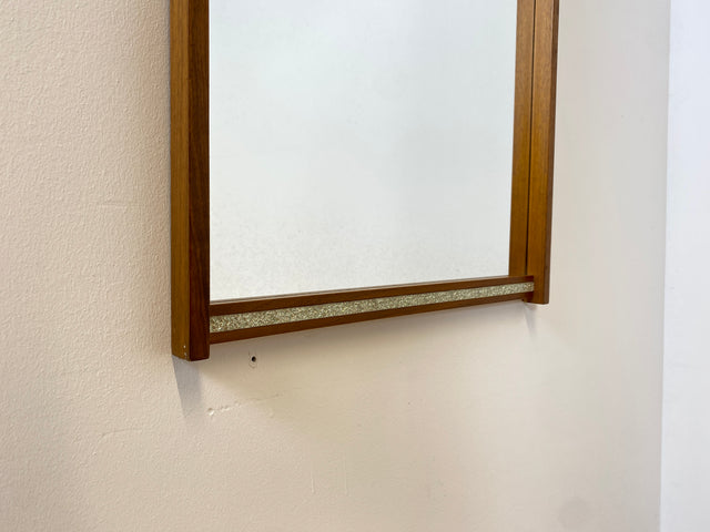 WMK # Besonders schöner & sehr gut erhaltener 57x116 großer skandinavischer 60er Jahre Wandspiegel aus Teakholz # Spiegel Mirror Garderobe Holzrahmen Vintage Teak Danish Design 70er # Versand möglich