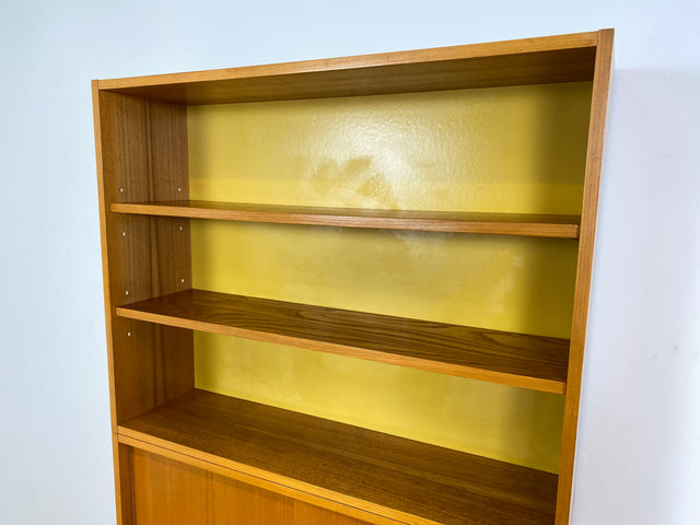 WMK # Stilvoller & geräumiger 60er Jahre Designer Schreibschrank von Bruno Knoblauch für VEB Hellerau # Sekretär Schreibtisch Bücherregal Regal Highboard Regalwand Kommode Desk Mid-Century Vintage DDR