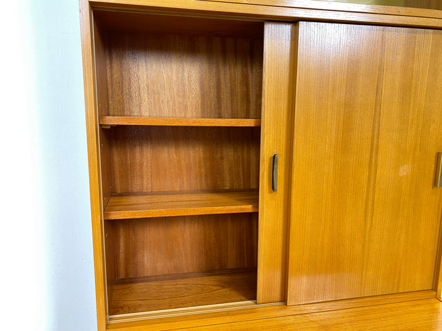 WMK # Stilvoller & geräumiger 60er Jahre Designer Schreibschrank von Bruno Knoblauch für VEB Hellerau # Sekretär Schreibtisch Bücherregal Regal Highboard Regalwand Kommode Desk Mid-Century Vintage DDR