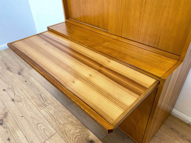 WMK # Stilvoller & geräumiger 60er Jahre Designer Schreibschrank von Bruno Knoblauch für VEB Hellerau # Sekretär Schreibtisch Bücherregal Regal Highboard Regalwand Kommode Desk Mid-Century Vintage DDR