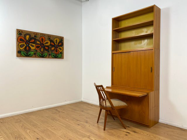 WMK # Stilvoller & geräumiger 60er Jahre Designer Schreibschrank von Bruno Knoblauch für VEB Hellerau # Sekretär Schreibtisch Bücherregal Regal Highboard Regalwand Kommode Desk Mid-Century Vintage DDR
