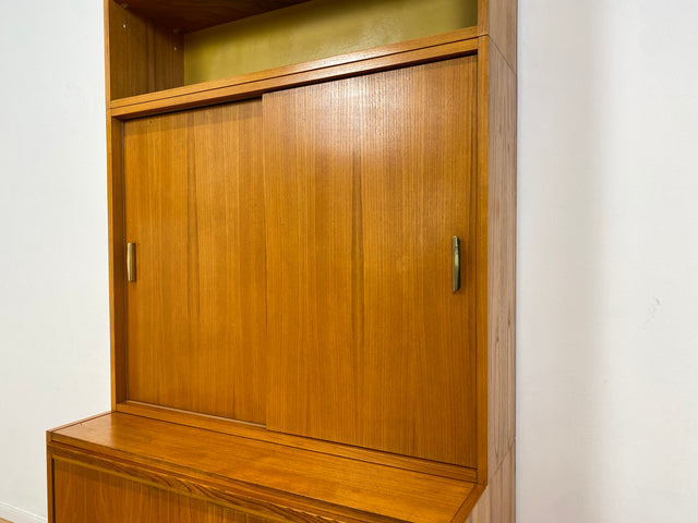 WMK # Stilvoller & geräumiger 60er Jahre Designer Schreibschrank von Bruno Knoblauch für VEB Hellerau # Sekretär Schreibtisch Bücherregal Regal Highboard Regalwand Kommode Desk Mid-Century Vintage DDR