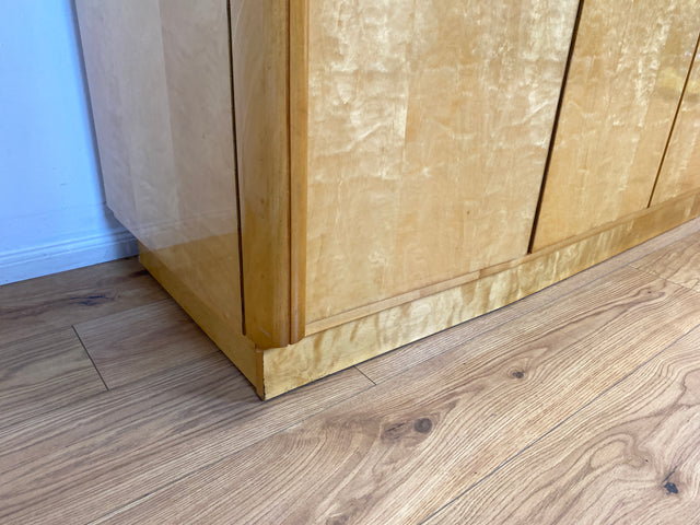 WMK I Hochwertiger heller 60er Jahre Kleiderschrank aus vollem Holz mit perfekter Aufteilung I Schrank Schlafzimmerschrank Wardrobe Wäscheschrank Vintage Mid-Century 50er Berlin Bielefeld Regensburg